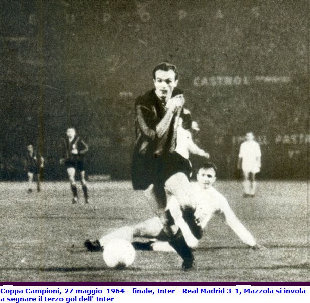 Il 27 maggio 1964 l'Inter di Helenio Herrera si impone per 3-1 sul Real Madrid di Gento e Puscas, laureandosi campione d'Europa per la prima volta nella sua storia Ci sono squadre