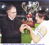 Amichevole, 12 ottobre 1999: Grasshopper - Inter 3-5, Zamorano con il trofeo vinto