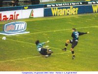 Campionato, 14 gennaio 2001: Inter - Parma 1-1, il gol di Vieri