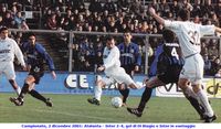 Campionato, 2 dicembre 2001: Atalanta - Inter 2-4, gol di Di Biagio e Inter in vantaggio