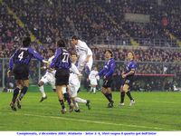 Campionato, 2 dicembre 2001: Atalanta - Inter 2-4, Vieri segna il quarto gol dell'Inter