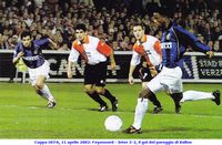 Coppa UEFA, 11 aprile 2002: Feyenoord - Inter 2-2, il gol del pareggio di Kallon