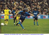 Campionato, 29 settembre 2002: Inter - Chievo Verona 2-1, il gol partita di Vieri su rigore