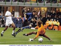 Campionato, 6 aprile 2003: Inter - Roma 3-3, Vieri segna il primo gol nerazzurro