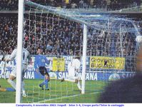 Campionato, 6 novembre 2002: Empoli - Inter 3-4, Crespo porta l'Inter in vantaggio