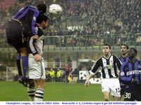 Champions League,  11 marzo 2003: Inter - Newcastle 2-2, Cordoba segna il gol del definitivo pareggio