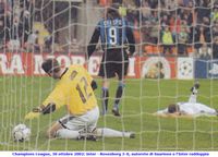 Champions League, 30 ottobre 2002: Inter - Rosenborg 3-0, autorete di Saarinen e l'Inter raddoppia