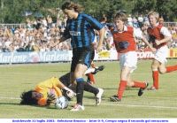 Amichevole 22 luglio 2003:  Selezione Brunico - Inter 0-9, Crespo segna il secondo gol nerazzurro