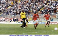 Campionato, 10 aprile 2004: Perugia - Inter 2-3, Martins segna il gol partita