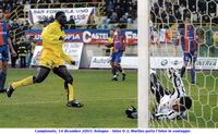 Campionato, 14 dicembre 2003: Bologna - Inter 0-2, Martins porta l'Inter in vantaggio