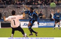 Campionato, 29 novembre 2003: Juventus - Inter 1-3, Martins segna il terzo gol nerazzurro