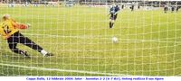 Coppa Italia, 12 febbraio 2004: Inter - Juventus 2-2 (6-7 dcr), Helveg realizza il suo rigore