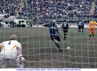 Campionato, 6 marzo 2005: Inter - Lecce 2-1, Adriano segna il gol vittoria