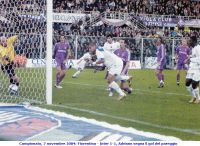 Campionato, 7 novembre 2004: Fiorentina - Inter 1-1, Adriano segna il gol del pareggio