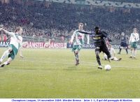 Champions League, 24 novembre 2004: Werder Brema - Inter 1-1, il gol del pareggio di Martins