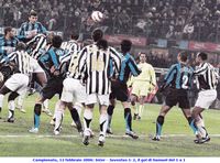 Campionato, 12 febbraio 2006: Inter - Juventus 1-2, il gol di Samuel del 1 a 1