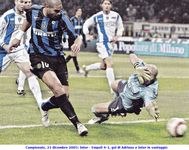 Campionato, 21 dicembre 2005: Inter - Empoli 4-1, gol di Adriano e Inter in vantaggio