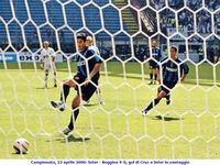 Campionato, 22 aprile 2006 Inter - Reggina 4-0 il primo gol di Cruz su rigore