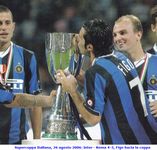 Supercoppa Italiana, 26 agosto 2006: Inter - Roma 4-3, Figo bacia la coppa