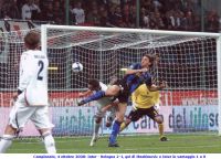 Campionato, 4 ottobre 2008: Inter - Bologna 2-1, gol di Ibrahimovic e Inter in vantaggio 1 a 0